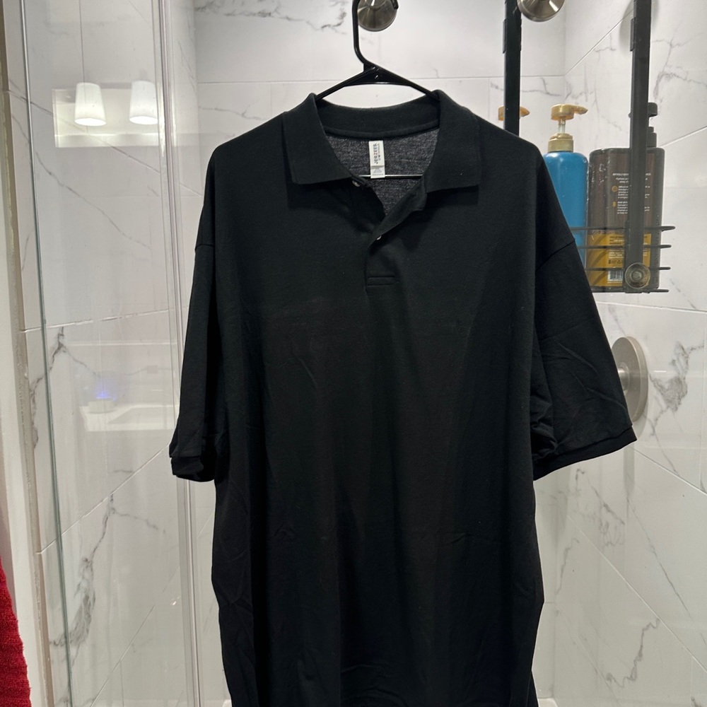Jerzees Black Polo Shirt